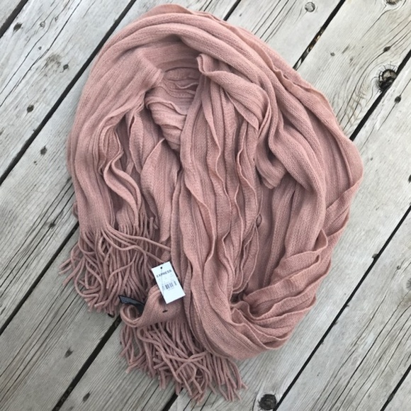 Express Accessories - NWT Express Scarf/Wrap Rose Pink Long Ruffle